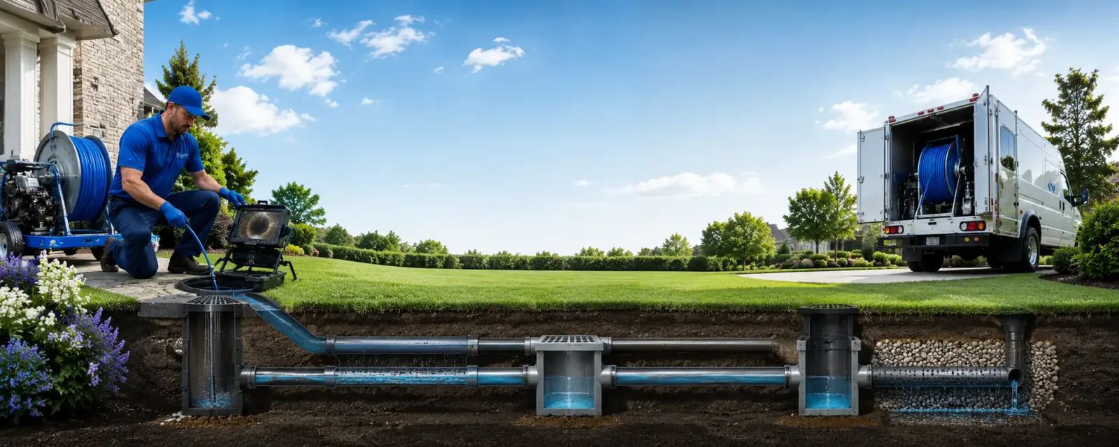 Outdoor drain cleaning information for Hudson, SD